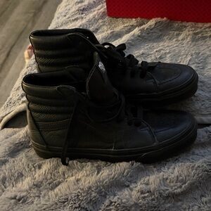 Vans all leather hi tops